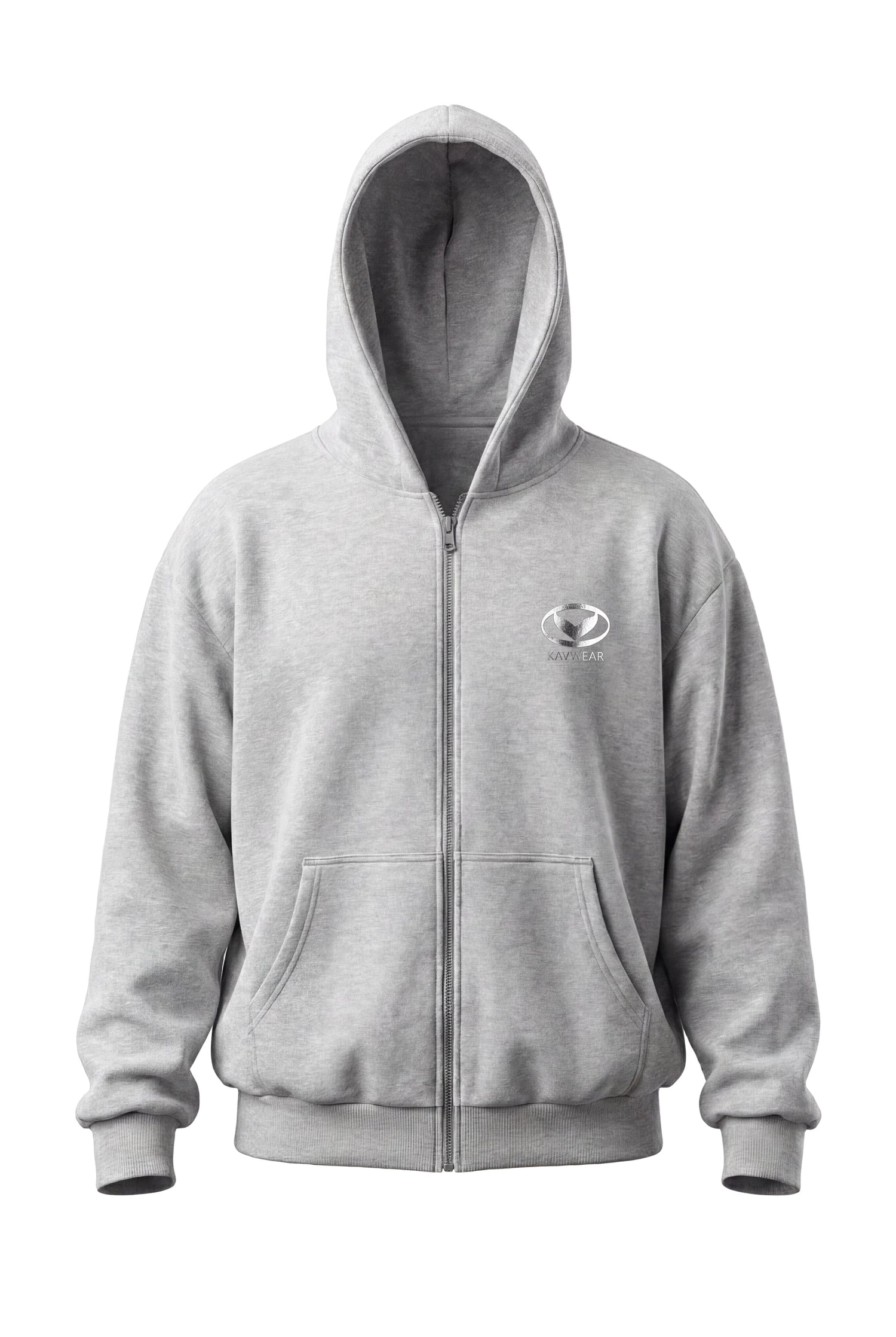 Gray Zip-Up Hoodie