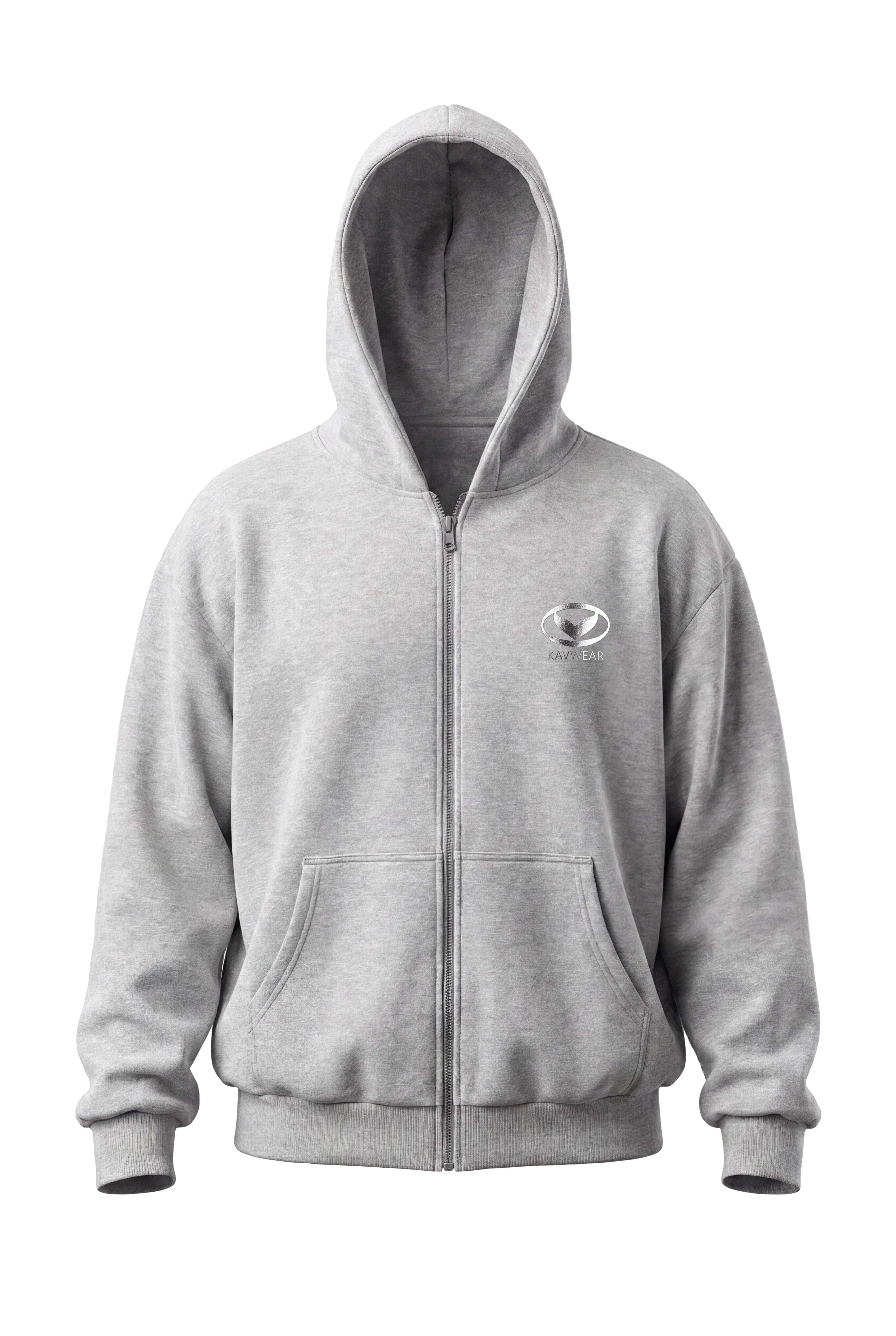 Gray Zip-Up Hoodie