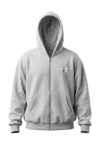 Gray Zip-Up Hoodie