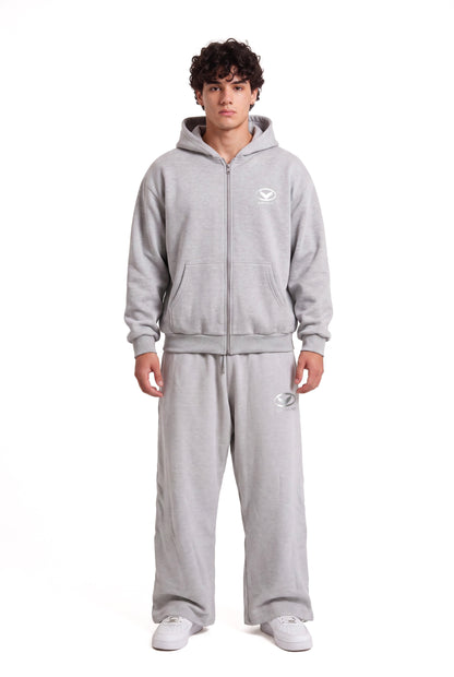Gray Zip-Up Hoodie