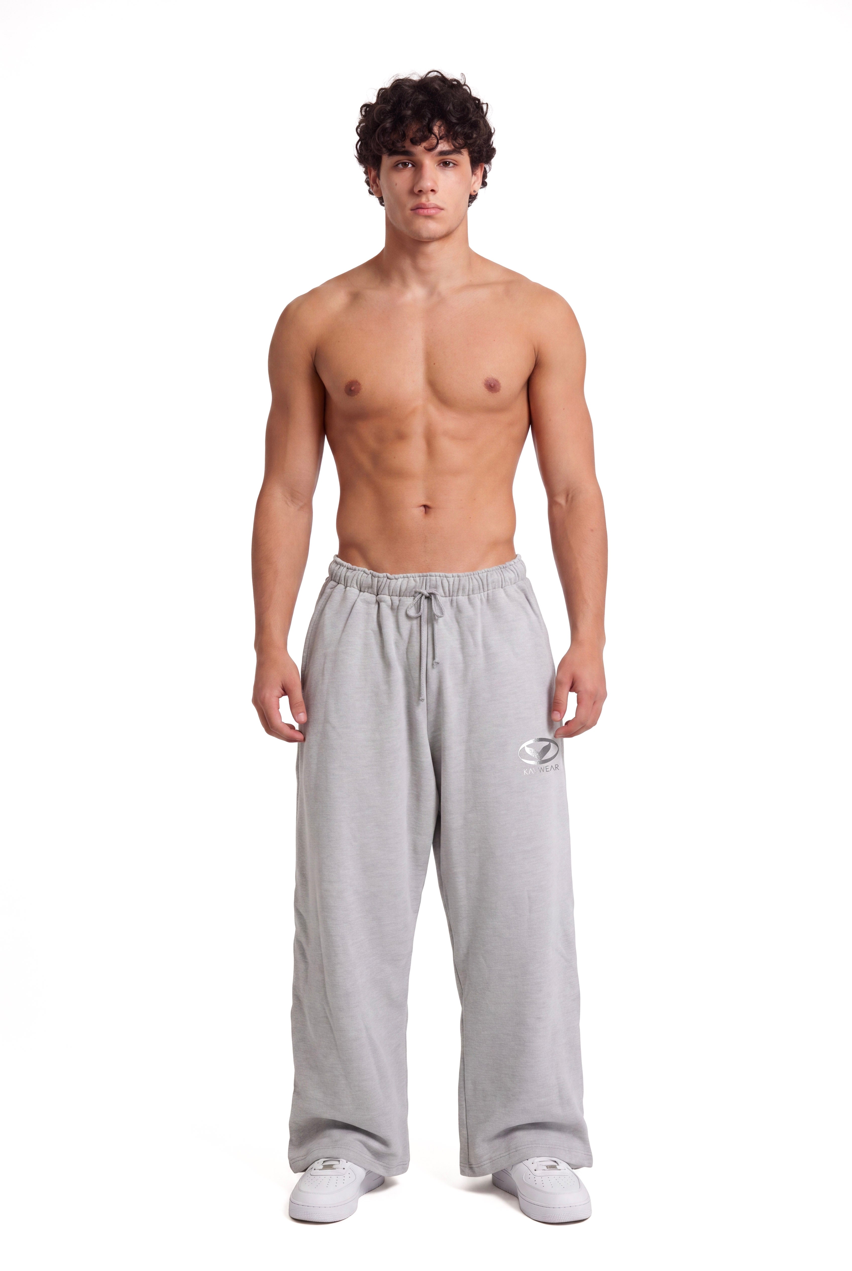 Gray Men Baggy Jogger Pants