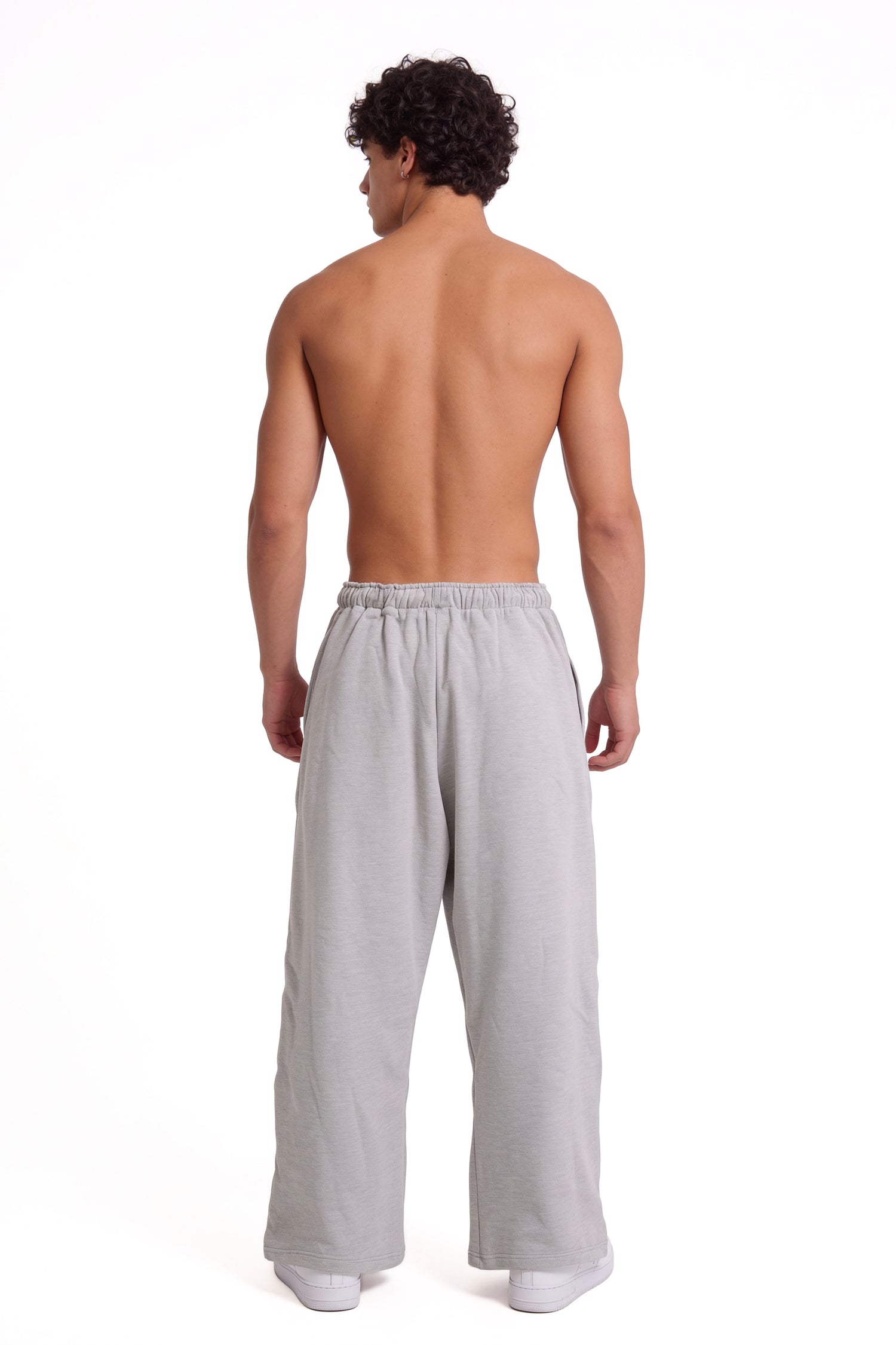 Gray Men Baggy Jogger Pants