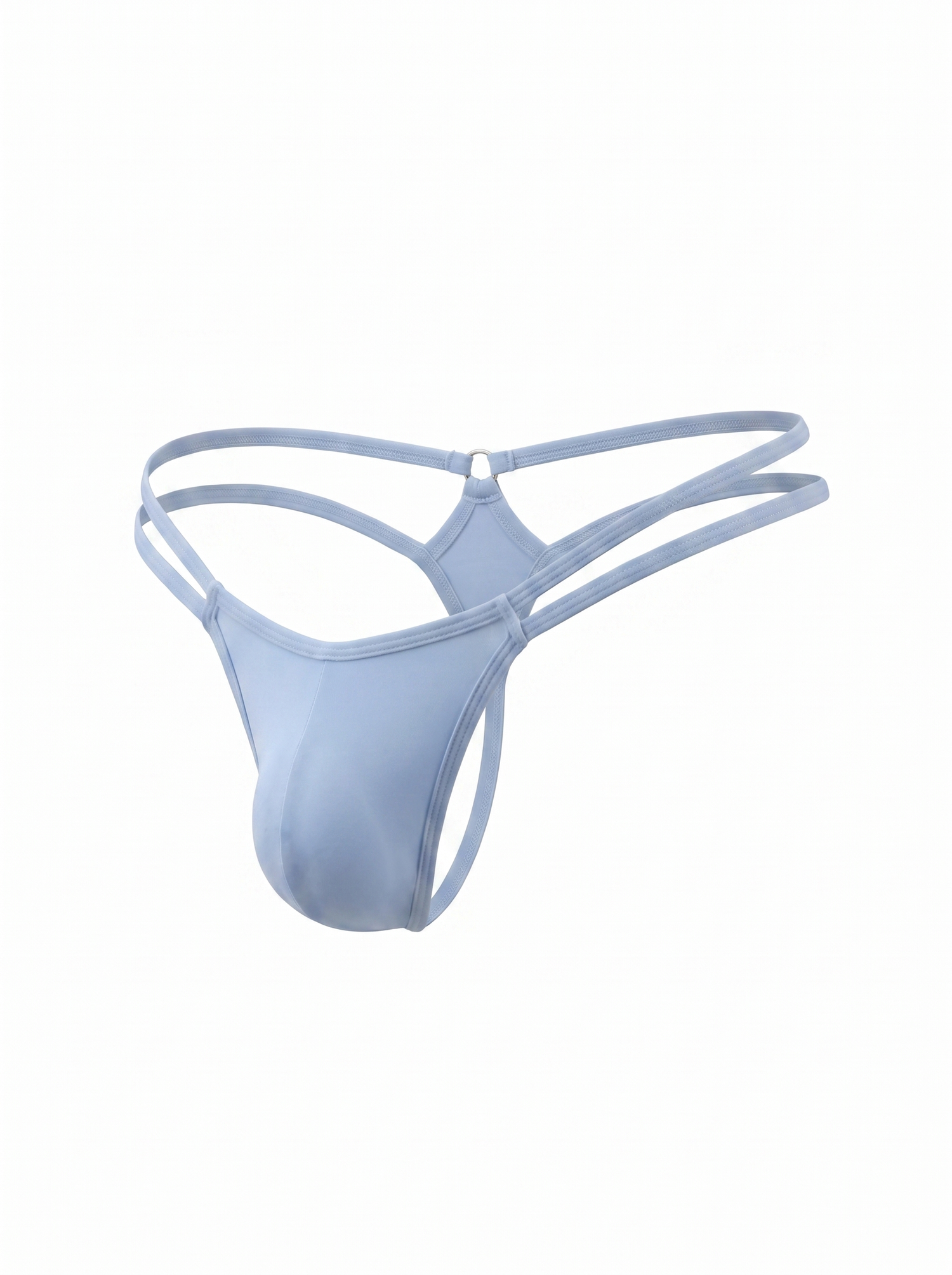 Baby Blue Men Double String G-String Thong