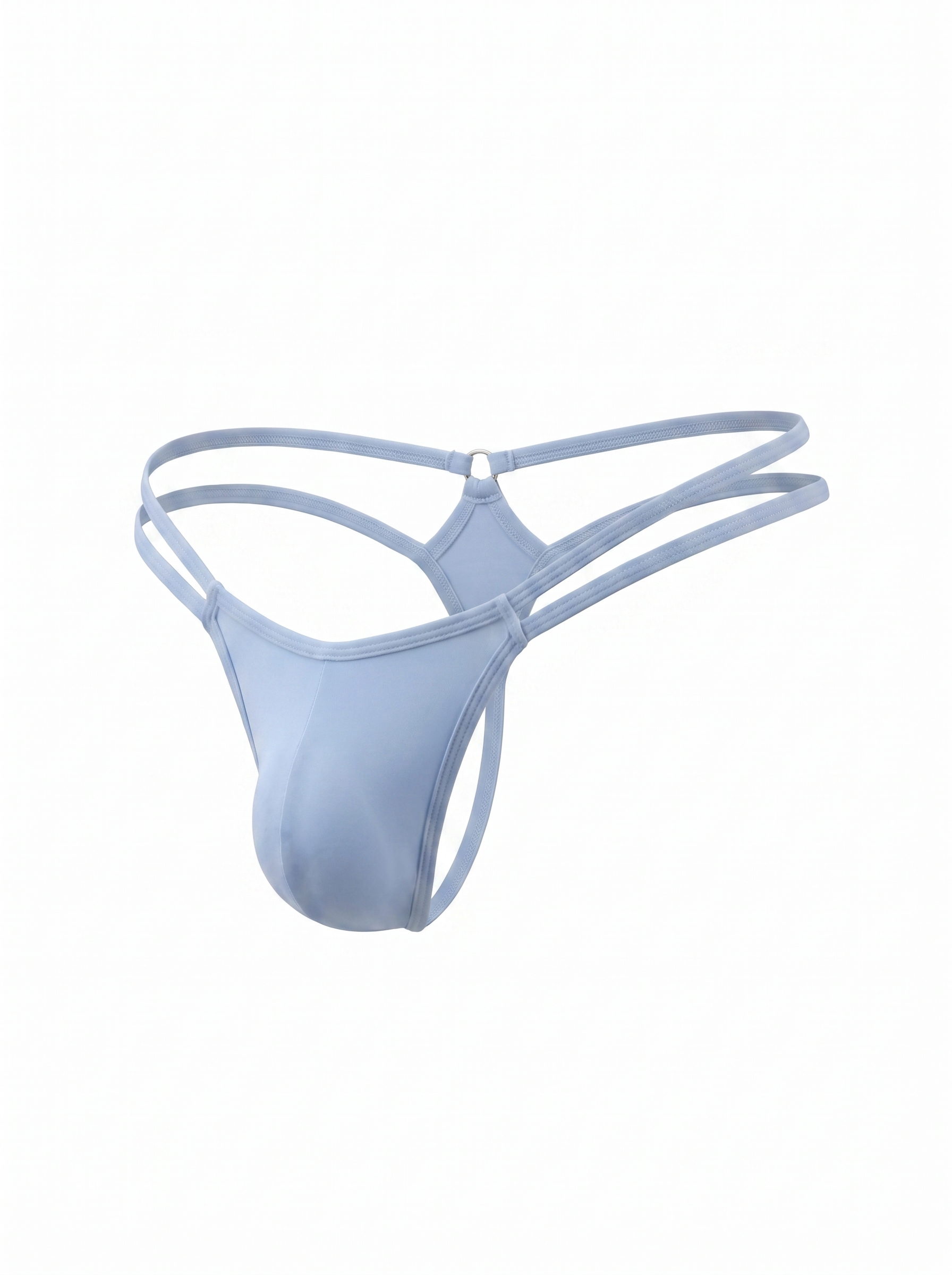 Baby Blue Men Double String G-String Thong