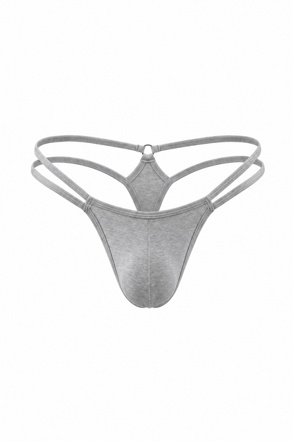 Gray Men Double String G-String Thong