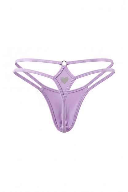 Lilac Men Double String G-String Thong