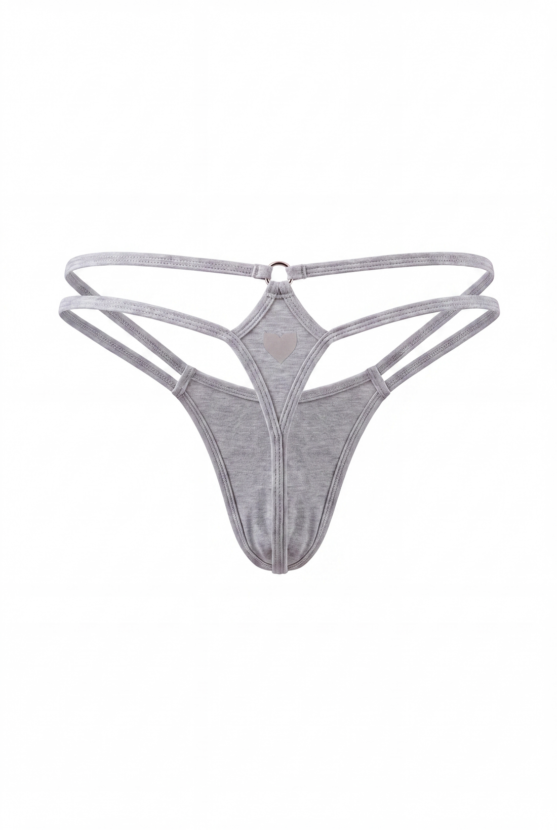 Gray Men Double String G-String Thong