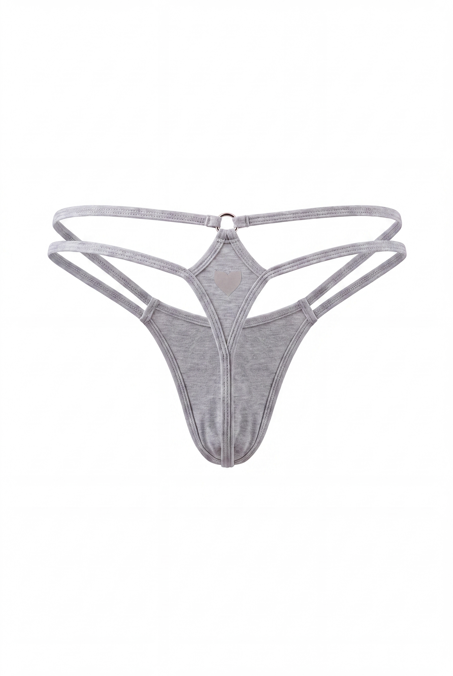 Gray Men Double String G-String Thong