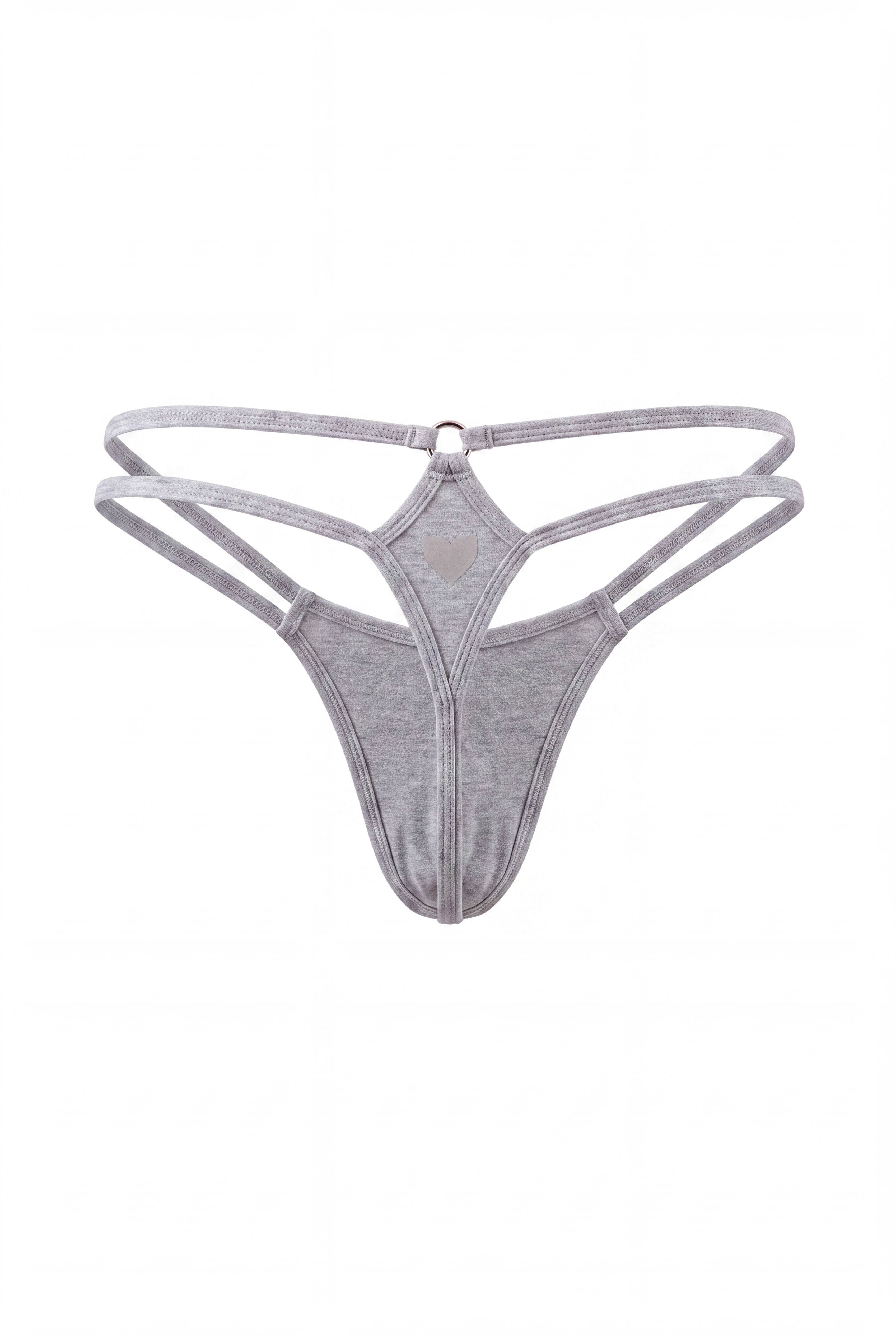 Gray Men Double String G-String Thong