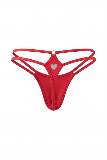 Red Men Double String G-String Thong