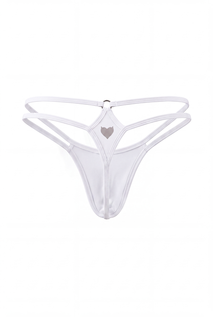 White Men Double String G-String Thong