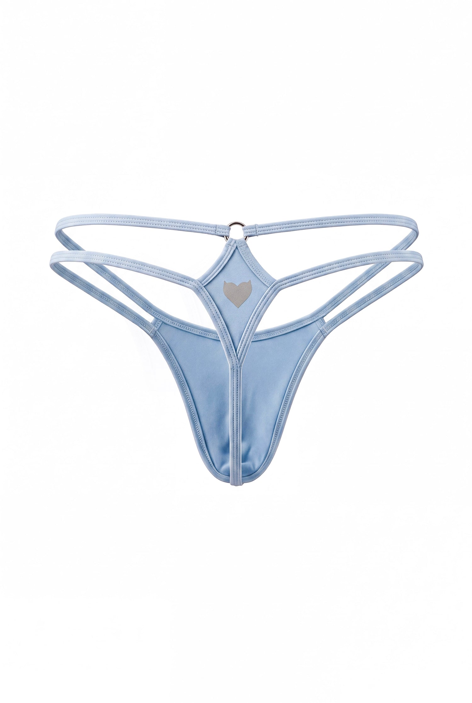Baby Blue Men Double String G-String Thong