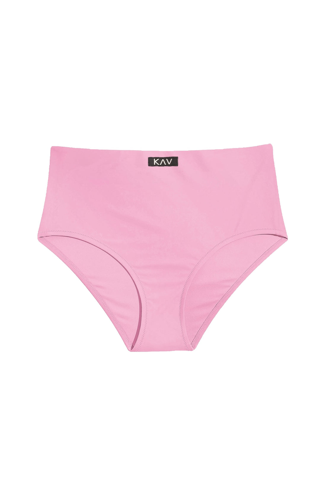 Parte inferior de cintura alta minimalista de natación rosa