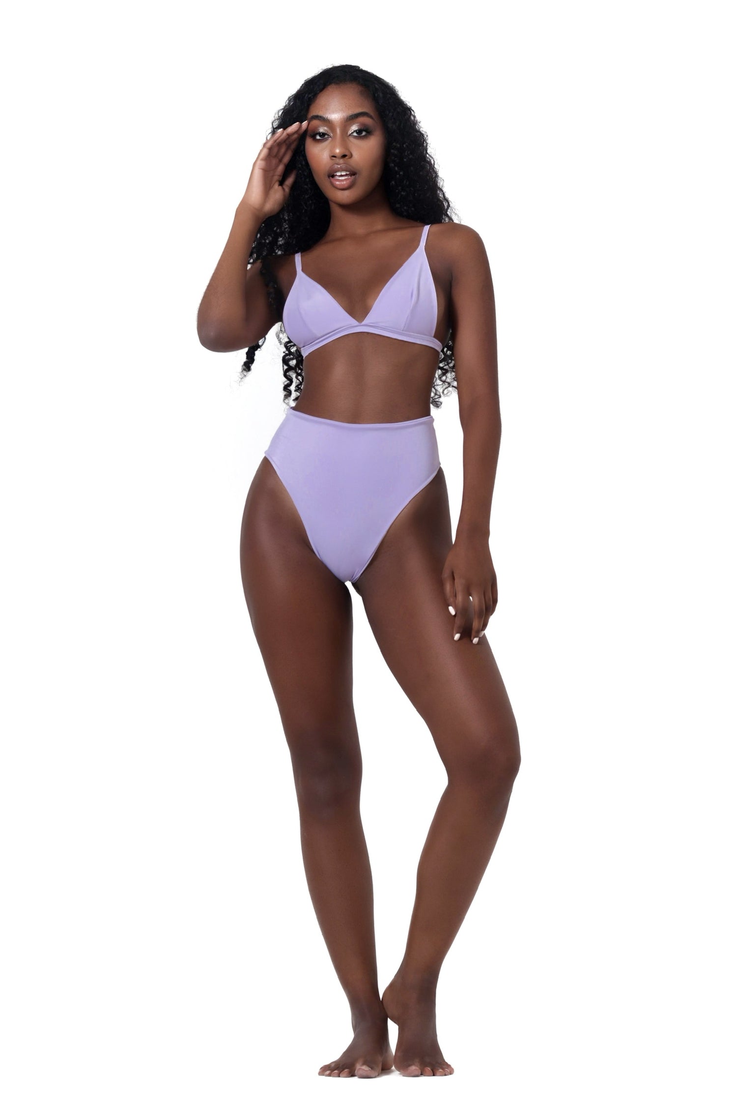 Lilac High Waisted Crete Bikini - KAV Wear 
