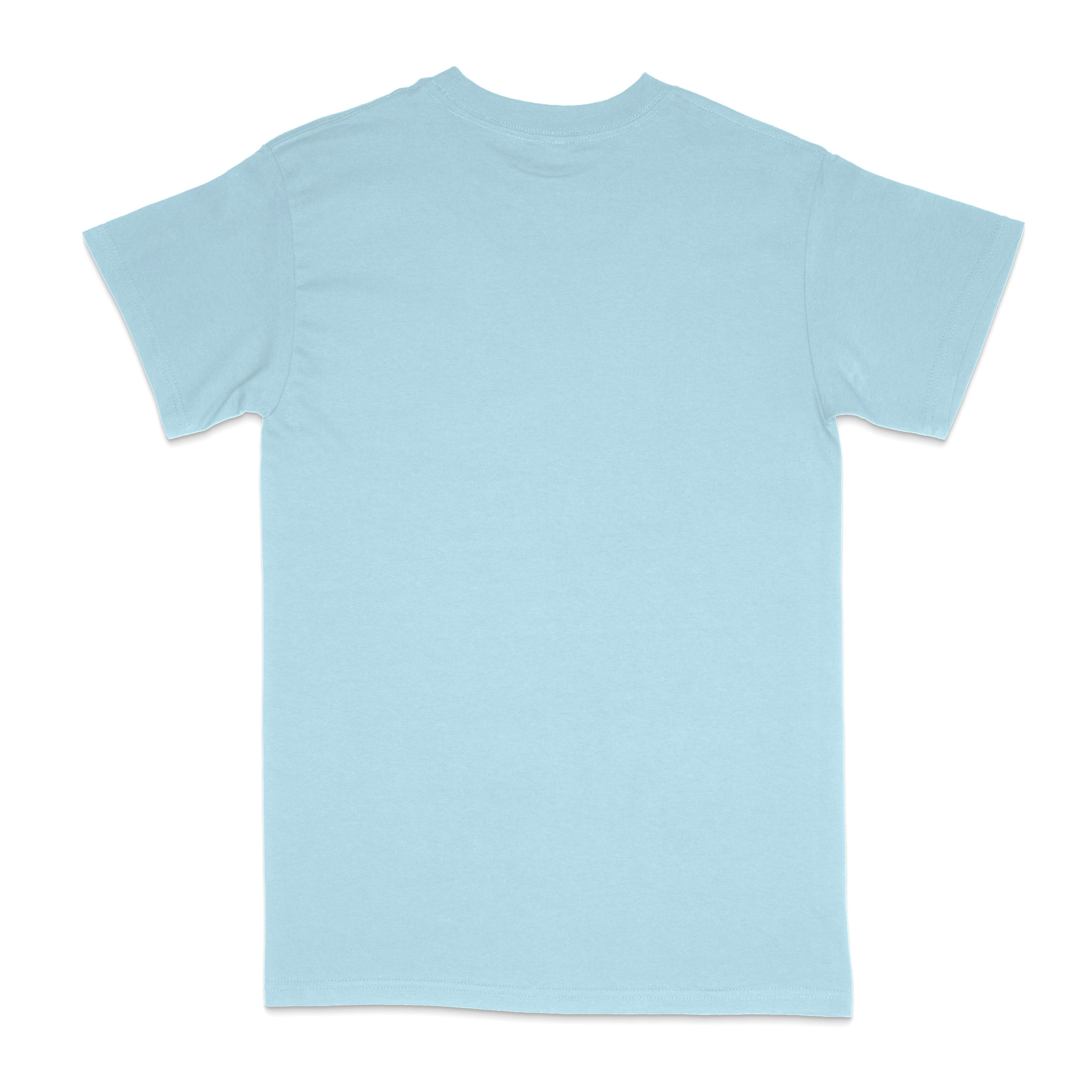 Camiseta extragrande azul bebé KAV
