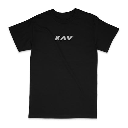 Camiseta extragrande negra KAV