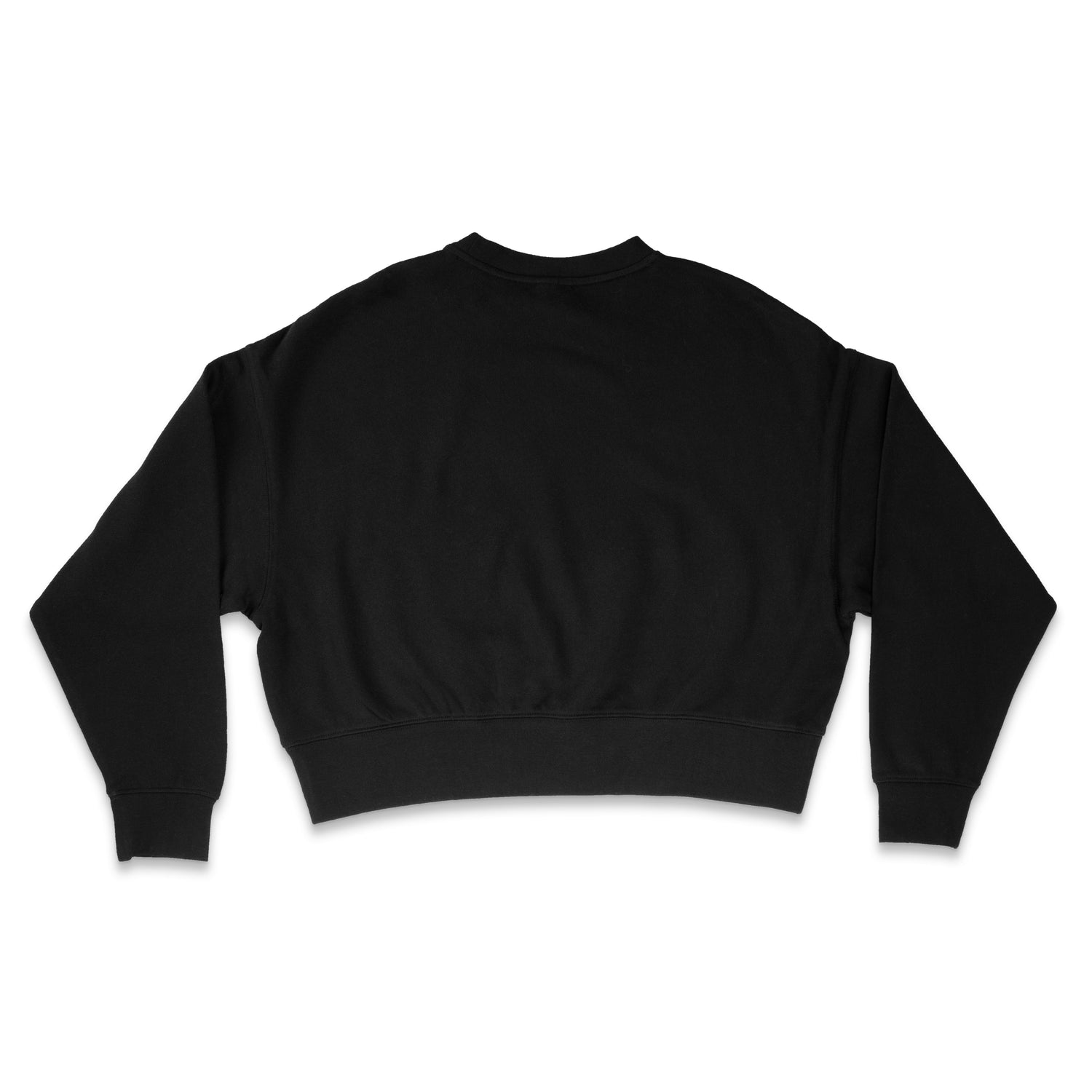 Black Crop Crew Sweater