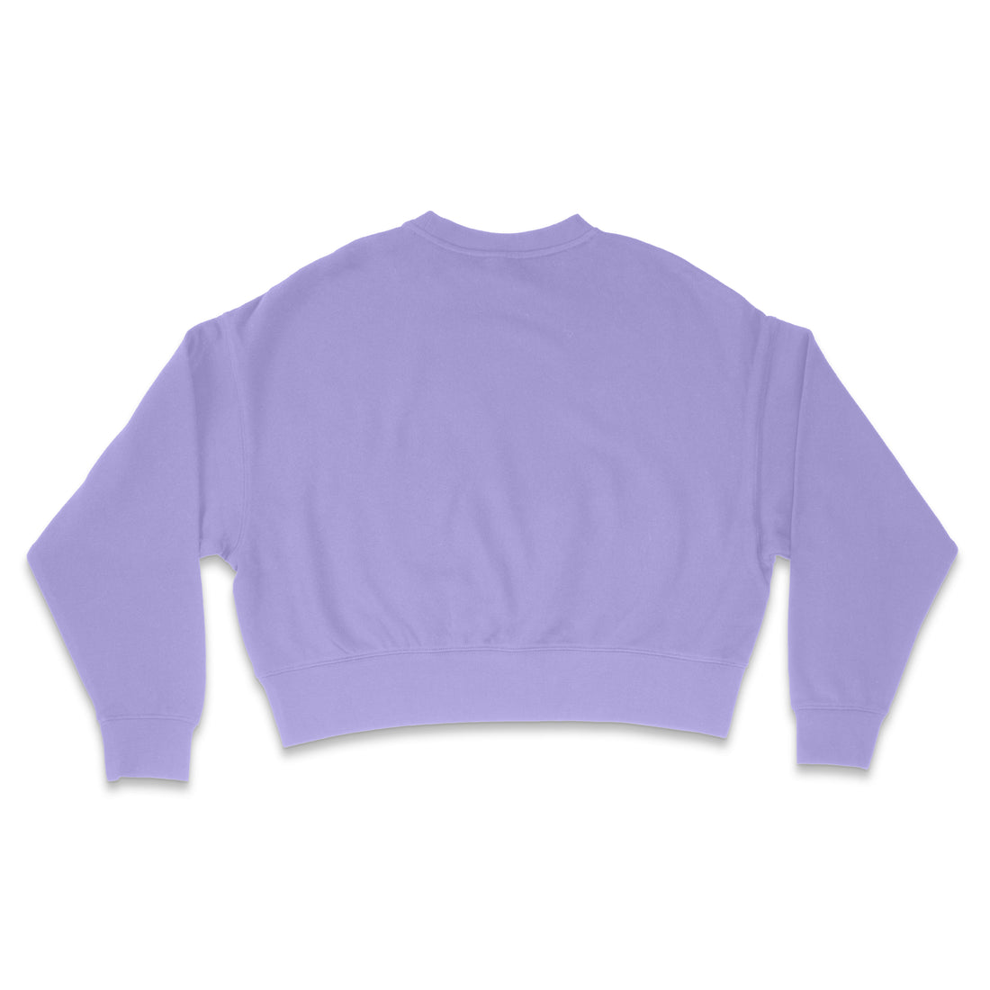 Suéter de cuello redondo corto lila