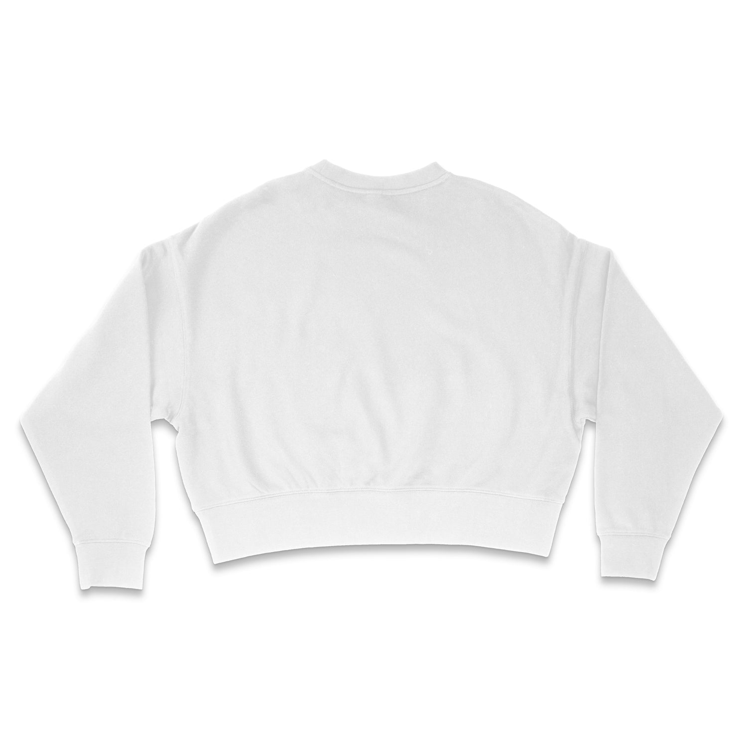 White Crop Crew Sweater