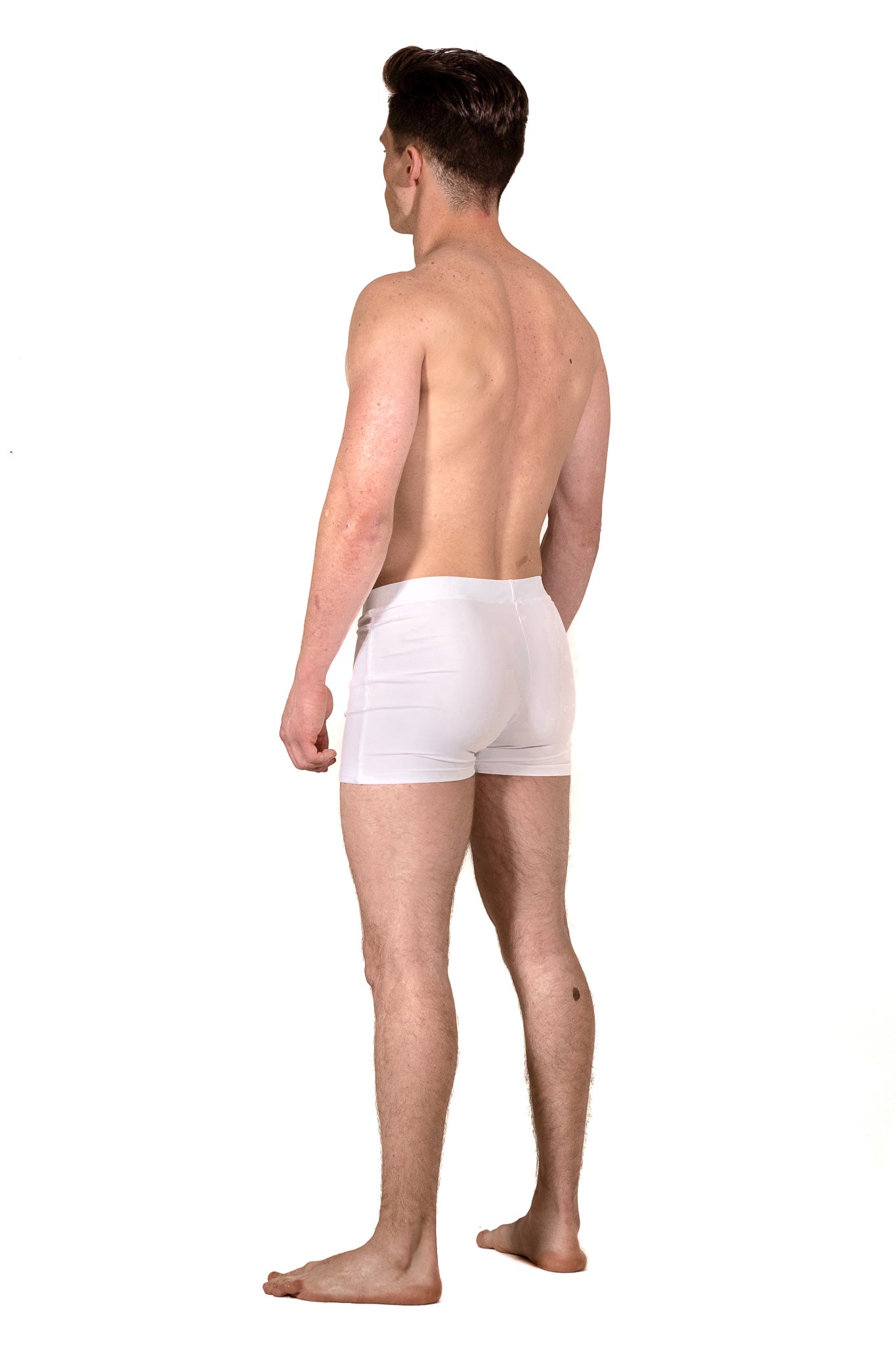 White Spandex Swim Short - KAV Wear 